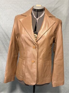 Classic Women's metallic pinkish beige Blazer Jacket